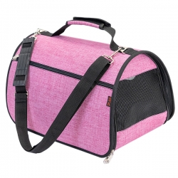 Сумка-переноска  жесткая ^Prestige^ №2  40,5*24*24см розовый SALE