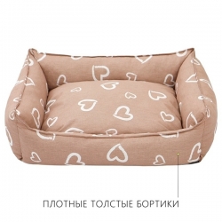 PerseiLine Лежанка ПУХЛИК поплин M 58х46х16 микс