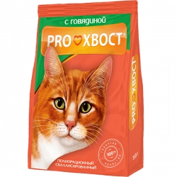 PROХВОСТ корм сухой д/кошек 350г говядина