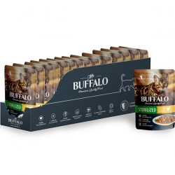 Mr.Buffalo пауч д/кошек STERILIZET 85г цыпленок в соусе