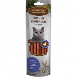 Деревенские лакомства д/кош Мясные колбаски из утки 45г