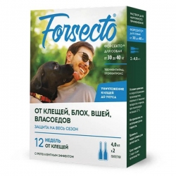 Forsecto® капли для собак от 30 до 40 кг (4,0 мл) СРОК РЕАЛ 05.26