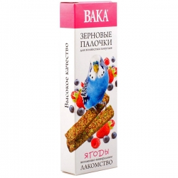 ВАКА лак-во зерн. палочки д/волнистых попугаев ^ягоды^ 2шт. СРОК РЕАЛ 09.26
