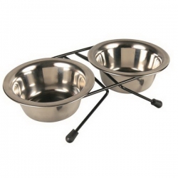 Подставка низкая+миски металл 2*1,80л TRIXIE