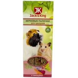 Jack&King Зерновые палочки для грызунов с овощами, 3шт., 90гр Срок реал 30.09.26