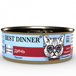 Best Dinner Exclusive VET PROFI Gastro Intestinal конс.^Дичь, д/кошек 100г паштет
