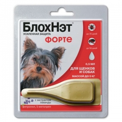 БлохНэт Форте капли п/блох и клещей д/щенков и собак до 5 кг срок реал.04.26