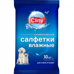 Салфетки Cliny  влажные гигиенические 10 шт