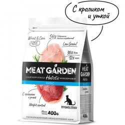 Meat Garden д/кошек 400 г Стер Кролик с Уткой АКЦИЯ - 20%