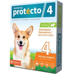 PROTECTO капли п/блох для собак 10-25кг(2 пипетки) срок реал. 02.27г