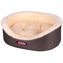 XODY Лежак Премиум (Пунто) №0 коричневый/ваниль, 37х30х15см
