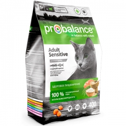 ProBalance корм сух.д/кошек 400гр Sensitive c чувств.пищев. АКЦИЯ -15%
