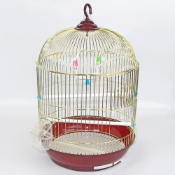 Клетка д/птиц Jack&King 34*54 см круглая укомплект., голд