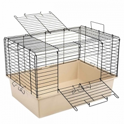 Клетка д/кроликов и мор.св. Кролик 60 №2, склад, 58*40*32,5см, беж-черн