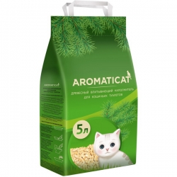 Aromaticat наполнитель для кош.туалета древесный впитывающий 5л