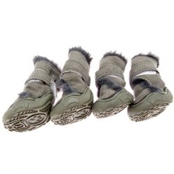 Ботинки замша, искусст.мех, серый, р.5, 5х4см, Jack&King, JK23005-5