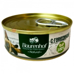 Baurenhof Natural д/кошек конс.с говядиной 100г
