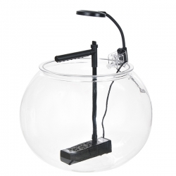 Аквариум-шар для рыбки петушка Naribo A-300, 12л, пластиковый, с оборудованием