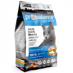 ProBalance корм сух.д/кошек 400г Hair&Beauty АКЦИЯ -15%