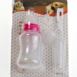 Набор д/вскармливания животных 150мл 4пр: бутылочка 14х6см, соска, ершик, игла д/сосок, микс арт. 98