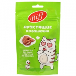 Титбит Хрустящие подушечки Biff для кошек с паштетом из утки 60г АКЦИЯ-20%