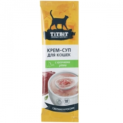 Титбит Крем-суп д/кошек с кусочками утки 35 г АКЦИЯ -20%