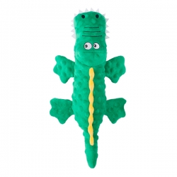 Игрушка д/собак Крокодил зеленый с пищалкой, текстиль, 37*19*8см.(N1)