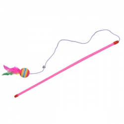 Дразнилка д/кош Мячик l=48см с колокольчиком арт.10922-3787, ЧД