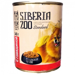 Siberia ZOO д/собак конс. с говядиной 340г