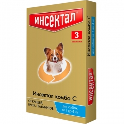 Инсектал Комбо Капли для собак 1-4кг, 3шт.