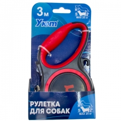 Рулетка 3м до 25кг лента, красная УЮТ