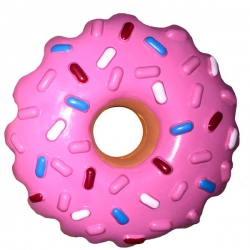 Игрушка д/собак Пончик розовый с пищалкой , латекс, 14 см.(N1)