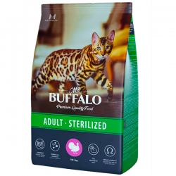 Mr.Buffalo  сухой корм д/кошек STERILIZED 10 кг индейка