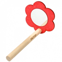 Жердочка прямая с зеркалом Flower 10х15см цвет в ассорт PetStandAr