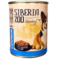 Siberia ZOO д/собак конс. с кроликом 340г