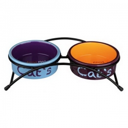 Подставка низкая+миски керам 2*0,30л ф12 см TRIXIE