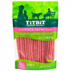 Титбит Колбаса Пармская для собак всех пород 350 г - XXL выгодная упаковка АКЦИЯ -20%