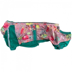 Дождевик ^Осень^ такса, пудра, дев, S, 24х32см, Pet Fashion