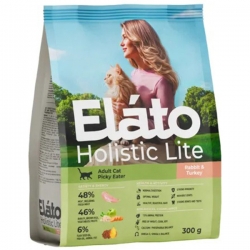 Elato Holistic Lite д/кош взр.привередл. Кролик/Индейка 0,3 кг