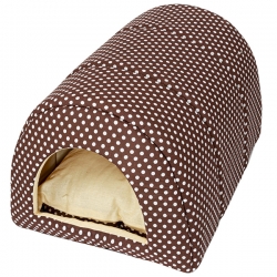 XODY Домик Тоннель (хлопок) №1 коричневый, 50х36х30см SALE