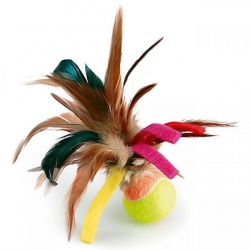 GiGwi Мячик с перьями 14см.