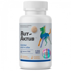 Вит-Актив для собак С-Ш здоровье шерсти 120 таб. корм. добавка SALE СРОК 03.26