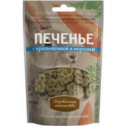 Деревенские лакомства Печенье д/соб с крольчатиной и морковью 100г