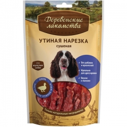 Деревенские лакомства д/соб. Утиная нарезка сушеная 90г