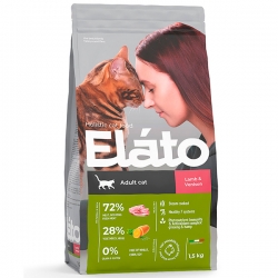 Elato Holistic корм для взрослых кошек с ягненком и олениной, 1,5кг