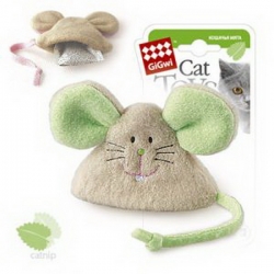 GiGwi Мышка с кошачьей мятой/ткань 8см.