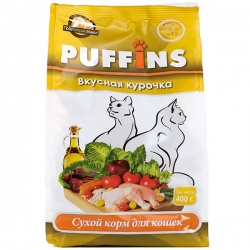 PUFFINS Сух/кош. ^Вкусная курочка^ 400г СРОК РЕАЛ 21.07.27н