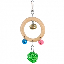 Игрушка д/птиц Ring,14x5x3cм,дерево цвет в ассорт PetStandArt