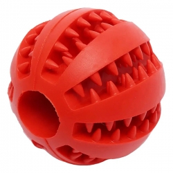 PerseiLine Игрушка Мяч-Зубочистка-Кормушка S 4,4см Rich Breed красный