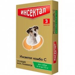 Инсектал Комбо Капли для собак 4-10кг, 3шт.